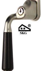 Bonomi XSJ421E/09S, raamkruk Noveau afsluitbaar verkropt links SKG 2 ster. Nikkelmat/ebben-0