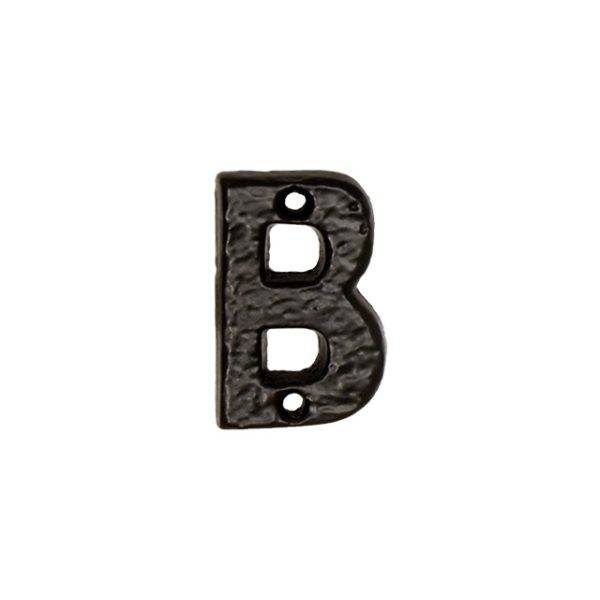 Kirkpatrick huisletters B, hoog 50 mm, zwart smeedijzer