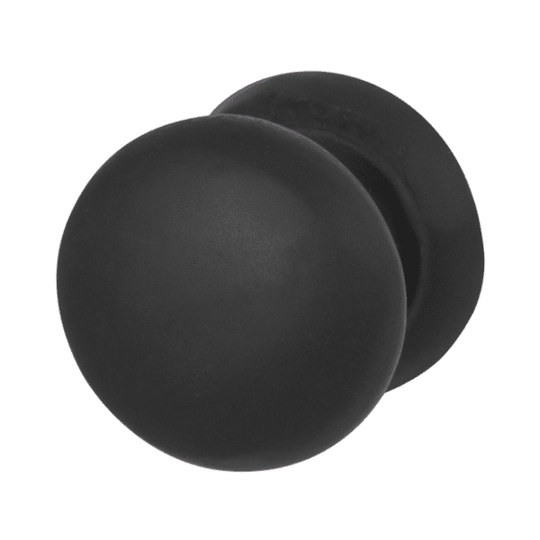 DKW meubelknop met rozet smeedijzer zwart-0