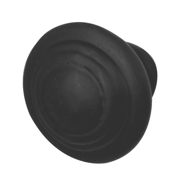 DKW meubelknop paddestoel model met rillen smeedijzer zwart-0