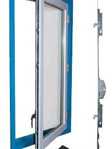 Habo 962SP inbouw raam espagnolet SKG** krukgat hoogte 500 mm, doormaat 33 mm lengte voorplaat 1200 mm, SKG**, inkortbaar tot 1000 mm, met 2 haakschoten-0