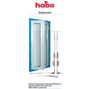 Habo stolpraamstel espagnolet 972SP/972MKP SKG**, voor een raamhoogte van 1501 tot 1800 mm compleet met sluitpotten en remuitzetters-0