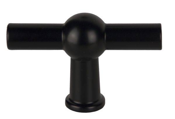 Chemin de Fer meubelknop T model, 10 x 55 mm, zwart-0