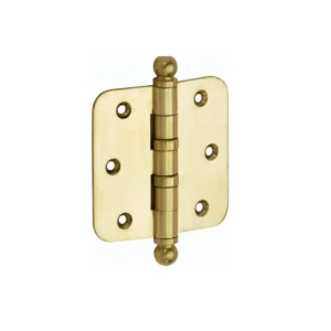 Mi Satori Kogellagerscharnier 76x76mm, bol knop ronde hoeken, messing-ongelakt