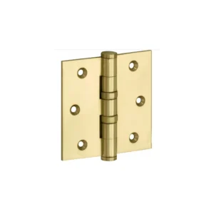 Mi Satori Kogellagerscharnier 76x76mm platteknop rechte hoeken, Messing-ongelakt