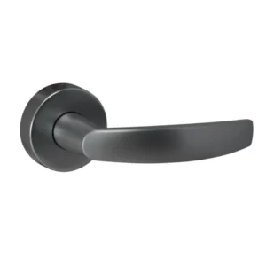 SWF serie B850 Curved Classic deurkruk op ronde rozet, Chroom-mat