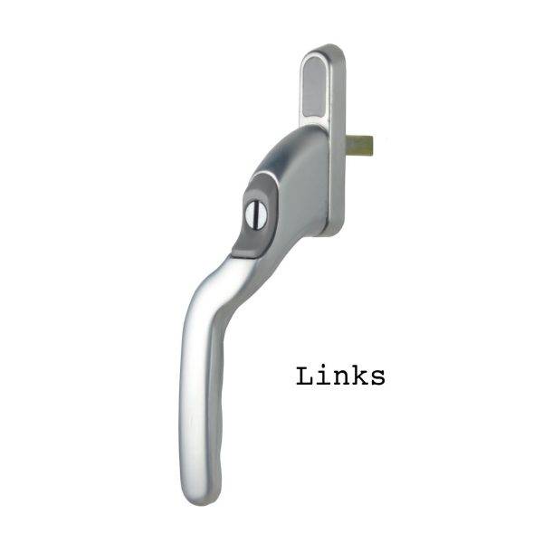 Winlock raamkruk 0142 verkropt afsluitbaar met sleutel, SKG**, afwijkende krukstift lengte 7 x 75 mm