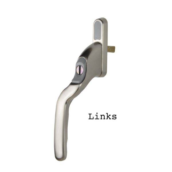 Winlock raamkruk 0142 verkropt afsluitbaar met sleutel, SKG**, afwijkende krukstift lengte 8 x 50 mm