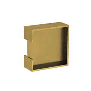 JNF 16.300.40 Schuifdeurkom dubbelzijdig vierkant met dubbel greep,100x100x40mmTitanium-Gold