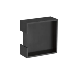 JNF 16.300.40 Schuifdeurkom dubbelzijdig vierkant met dubbel greep,100x100x40mm, Titanium Black
