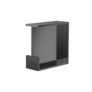 JNF 16.301 Schuifdeurkom tweezijdig met trekgreep 40mm,Titanium Black