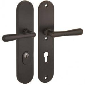Bonomi Veiligheid garnituur met kerntrek en deurkruk Elegant, SKG***, Zwart