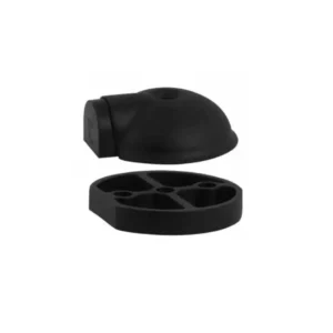 GPF 8730 vloer deurstopper met verhogingschijf halfrond 65mm, Zwart