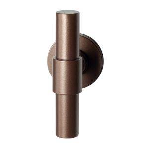 Anastasius Hipi Deux+ T model 20 mm deurkruk met rond rozet, RVS-Bronze-Blend