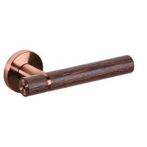 JNF Wenge deurkruk Titanium-Copper