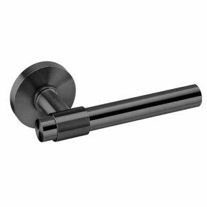 JNF Stout serie deurkruk L model 16 mm, Titanium-Black-0