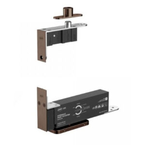 JNF 204.HO hydraulische Taatsscharnier, deurgewicht 100KG, deurbreedte 1000mm, Titanium-Chocolat