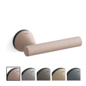 Mandelli serie 8021 Juno deurkruk op rozet, mat zwart-blos