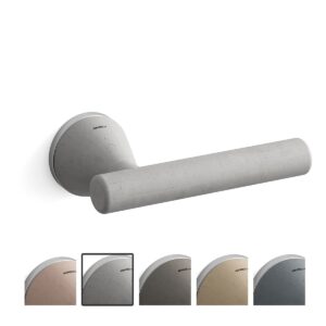 Mandelli serie 8021 Juno deurkruk op rozet, satinchrome-asgrijs