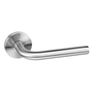 JNF Freeline serie Tubular deurkruk 16mm, met ronde rozet, RVS-geborsteld