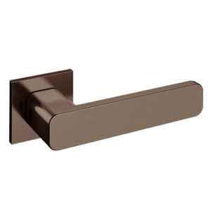 JNF serie Artic Line model Ivalo, deurkruk met vierkant rozet, Titanium-Chocolat