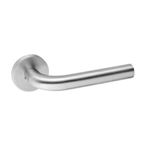 JNF Freeline serie Tubular deurkruk 19mm, met ronde rozet, RVS-geborsteld