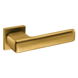 JNF Osaka serie deurkrukken model 345, met vierkant rozet, Titanium-Gold