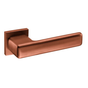 JNF Osaka serie deurkrukken model 345, met vierkant rozet, Titanium-Copper