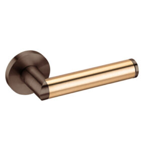 JNF Link Brass serie deurkruk model 451, Titanium-Chocolat / Brass