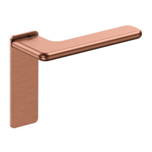 JNF Slim Rounded deurkruk 532.PR met kortschild rechthoekige Blind, Titanium-Copper