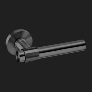 JNF serie Simple - Stout deurkruken op rozet, Titanium-Black