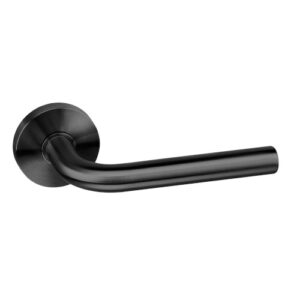 JNF Freeline serie Tubular deurkruk 16mm, met ronde rozet, Titanium-Black