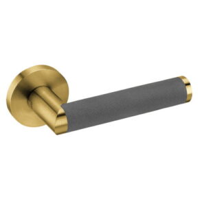 JNF Link Jet Diamond serie 413.A deurkruk met ronde rozet, Titanium-Gold/Diamond Jet