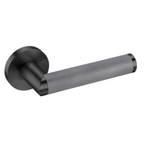JNF Link Jet System serie 412.A deurkruk, met ronde rozet, Titanium-Black