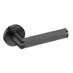 JNF Link Jet Diamond serie 413.A deurkruk met ronde rozet, Titanium-Black/Diamond Jet