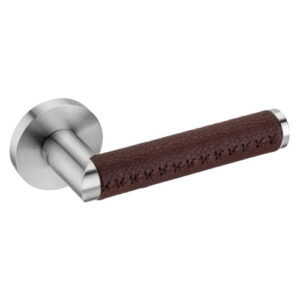 JNF collectie Link Leather, deurkruk serie 452.B Natural Leather Brown