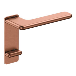 JNF Slim Rounded deurkruk 532.PR met kortschild rechthoekige V+B, Titanium-Copper