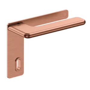 JNF Slim Rounded deurkruk 532.PL met kortschild sl 72, Titanium-Copper