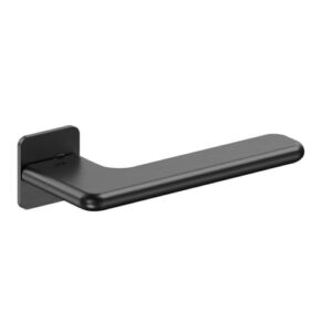 JNF Slim Rounded deurkruk 532.Q, met vierkant rozet, Titanium-Black