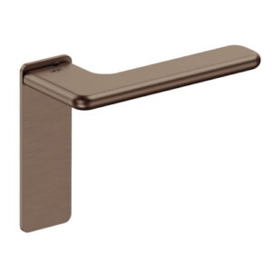 JNF Slim Rounded deurkruk 532.PR met kortschild rechthoekige Blind, Titanium-Chocolat