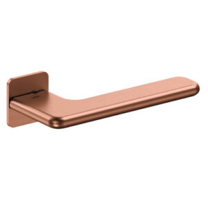 JNF Slim Rounded deurkruk 532.Q, met vierkant rozet, Titanium-Copper