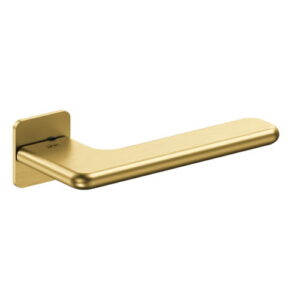 JNF Slim Rounded deurkruk 532.Q, met vierkant rozet, Titanium-Gold