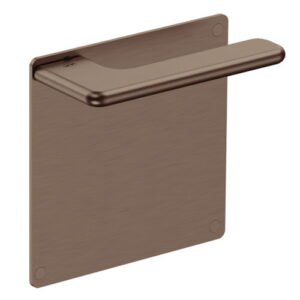 JNF Slim Rounded deurkruk 532.PQ met vierkant schild  Blind, Titanium-Chocolat