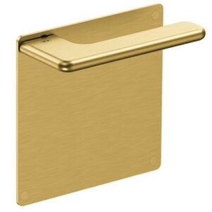 JNF Slim Rounded deurkruk 532.PQ met vierkant schild  Blind, Titanium-Gold