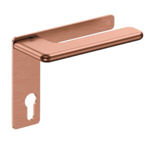 JNF Slim Rounded deurkruk 532.PL met kortschild pc 72, Titanium-Copper