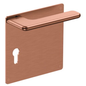 JNF Slim Rounded deurkruk 532.PQ met vierkant schild PC72, Titanium-Copper