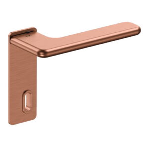 JNF Slim Rounded deurkruk 532.PR met kortschild rechthoekige SL 72, Titanium-Copper