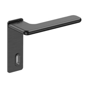 JNF Slim Rounded deurkruk 532.PR met kortschild rechthoekige SL 72, TiTanium-Black