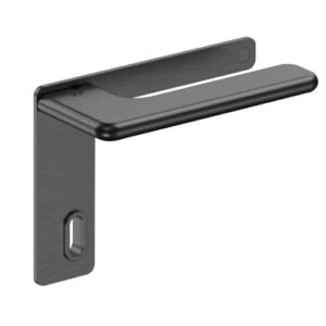 JNF Slim Rounded deurkruk 532.PL met kortschild sl 72, Titanium-Black