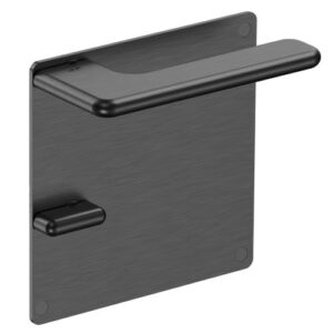 JNF Slim Rounded deurkruk 532.PQ met vierkant schild  V+B, Titanium-Black